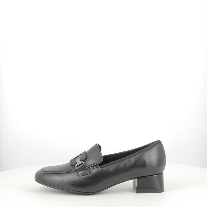 Ara derbies mocassins 1220432.01 cuir lisse noir