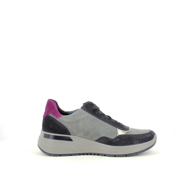 Ara basket 1257702.22 cuir velours gris lacet zip5375201_3
