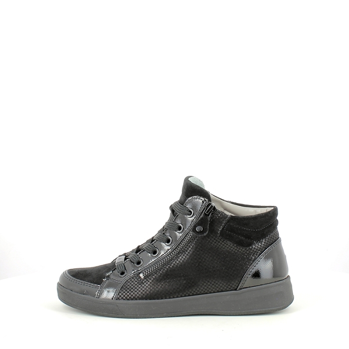 Ara basket 1224499.31 cuir velours noir lacet zip