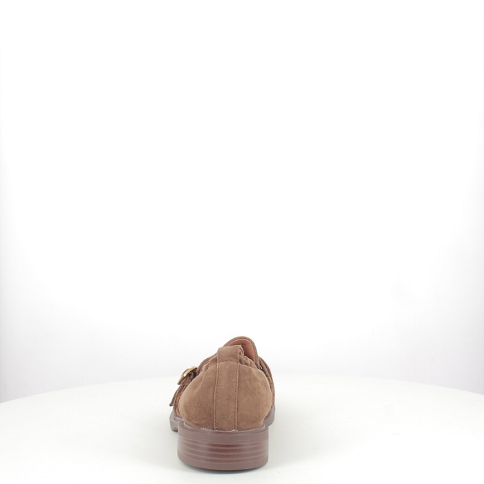 Fugitive derbies mocassins femine cuir velours marron5376101_4