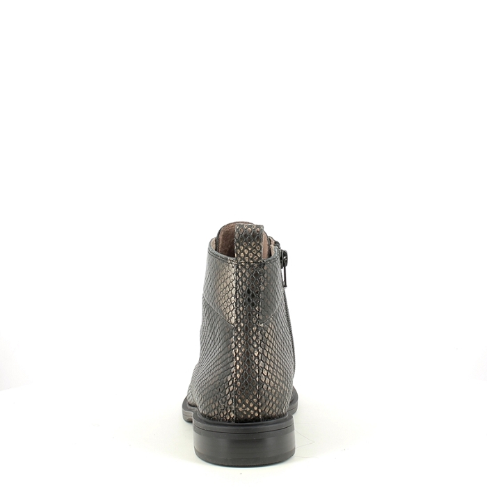 Fugitive bottine felune croco ecaille argent lacet zip5376201_4