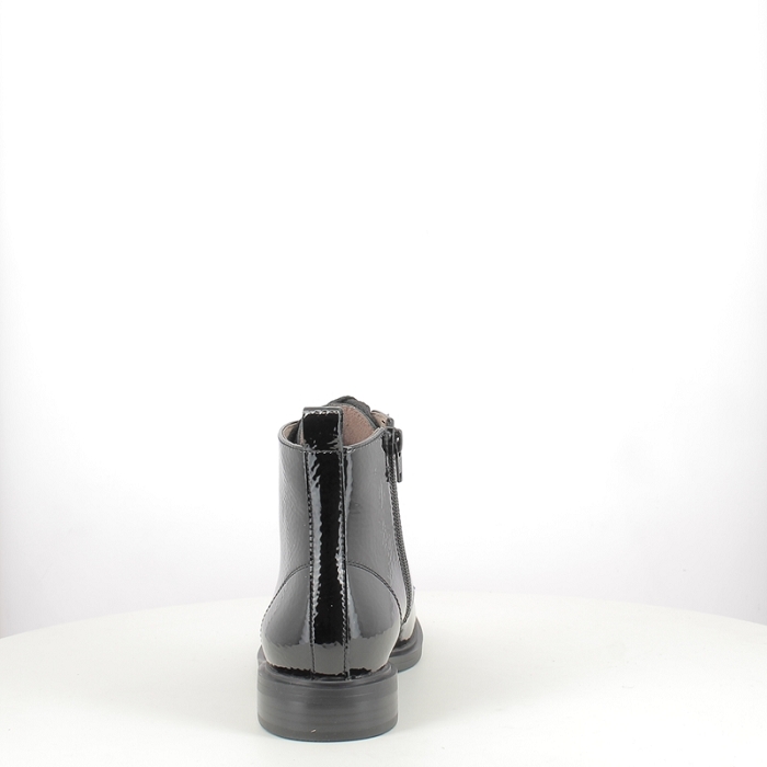 Fugitive bottine feutre vernis noir lacet zip5376301_4