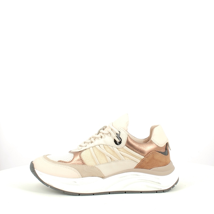Poelman basket lp charu 01p0e9 multi matiere taupe lacet
