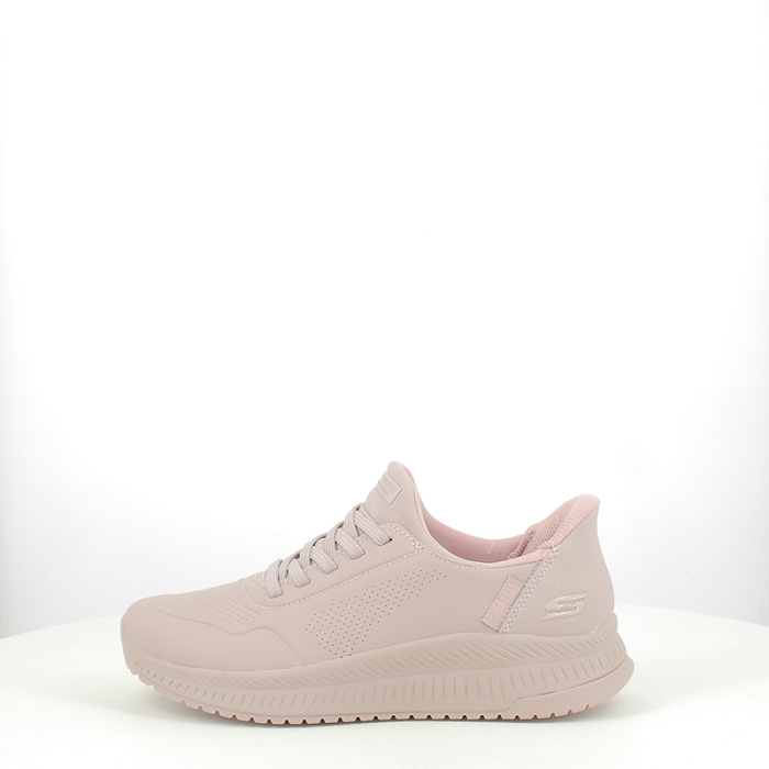 Skechers basket 117740 multi matiere rose lacet