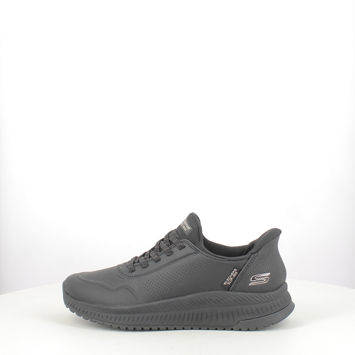 Skechers basket 117740 multi matiere noir lacet