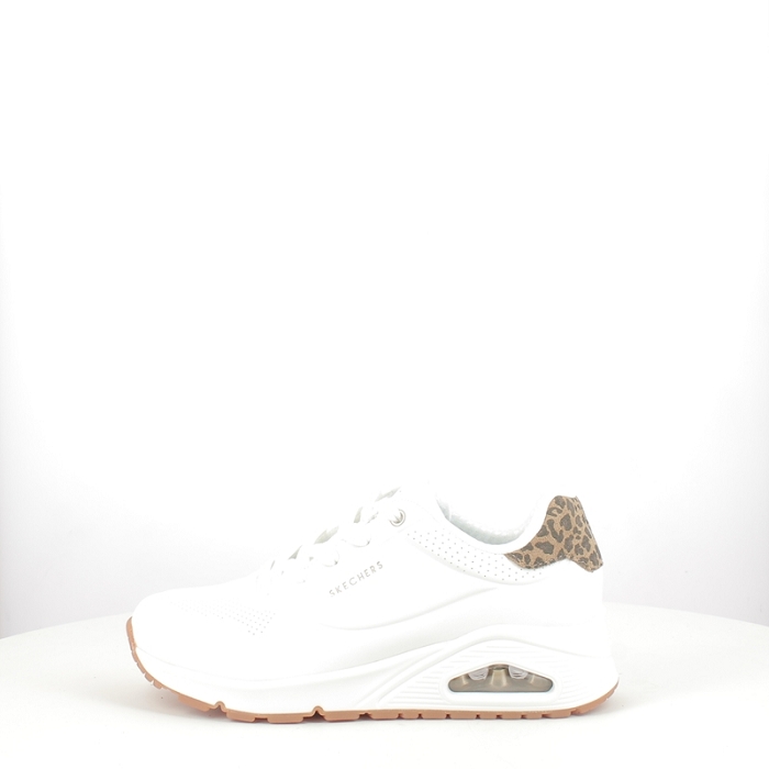 Skechers basket 177093 multi matiere blanc lacet