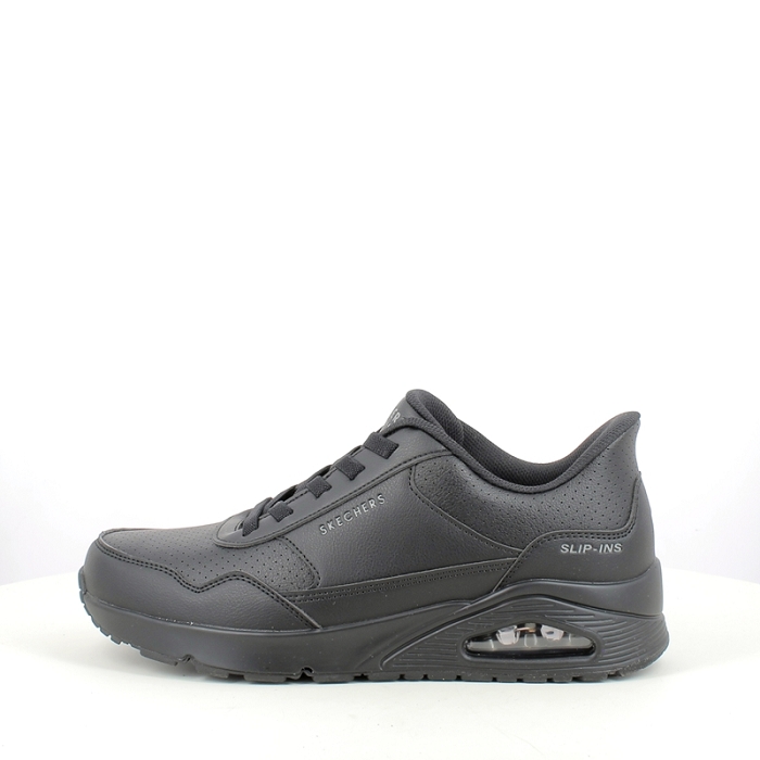 Skechers basket 183023 multi matiere noir lacet