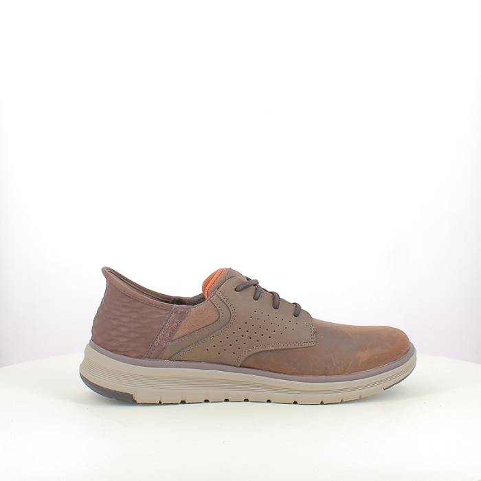 Skechers lacet 205249 cuir gras marron lacet5377901_3