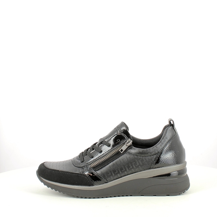 Remonte basket d2401.06 multi matiere noir lacet zip