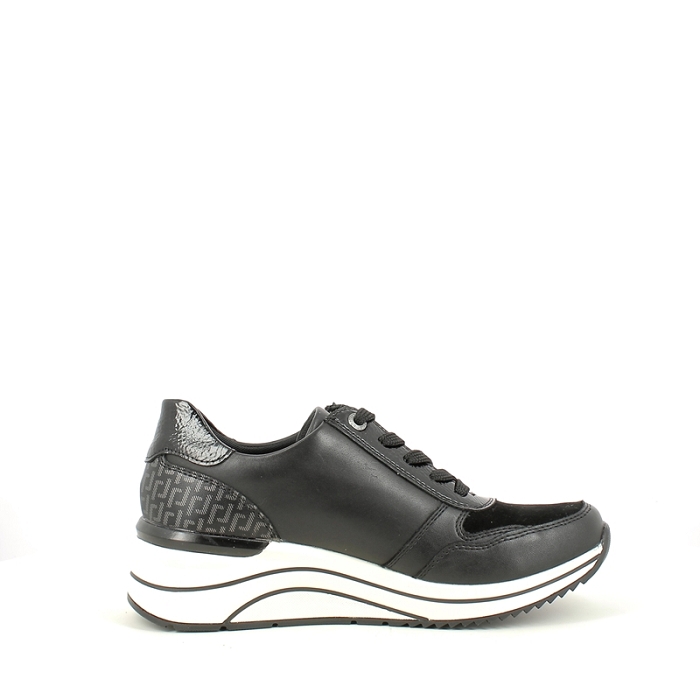 Remonte basket d0t16.54 cuir lisse noir lacet zip5378902_3