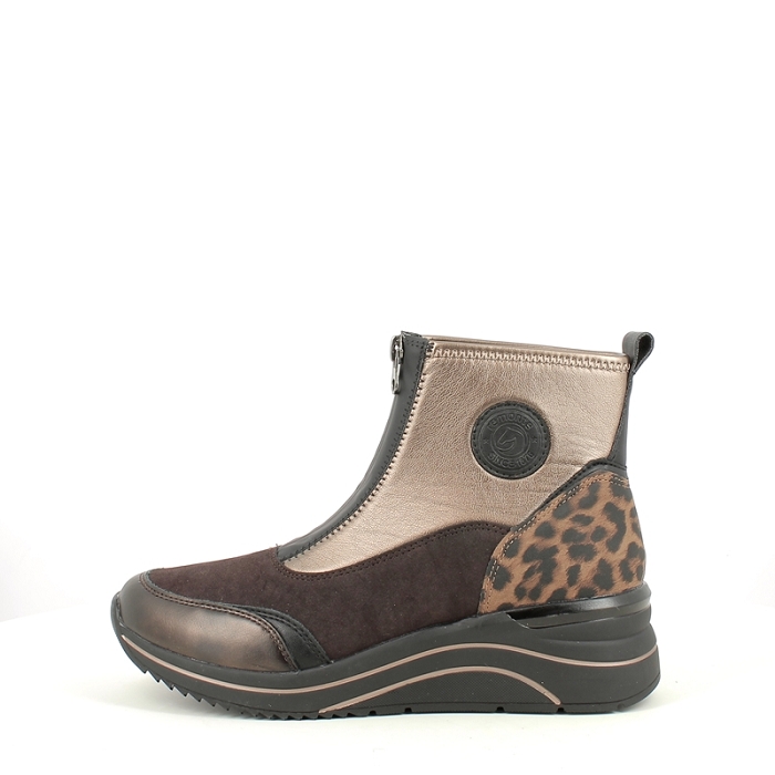 Remonte bottine d0t78.90 stretch marron zip
