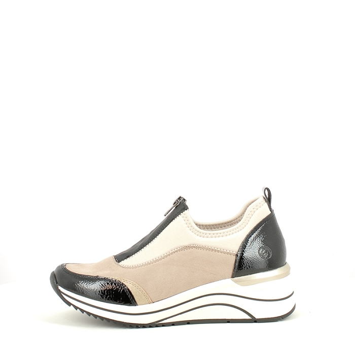 Remonte basket d0t08.60 stretch beige zip
