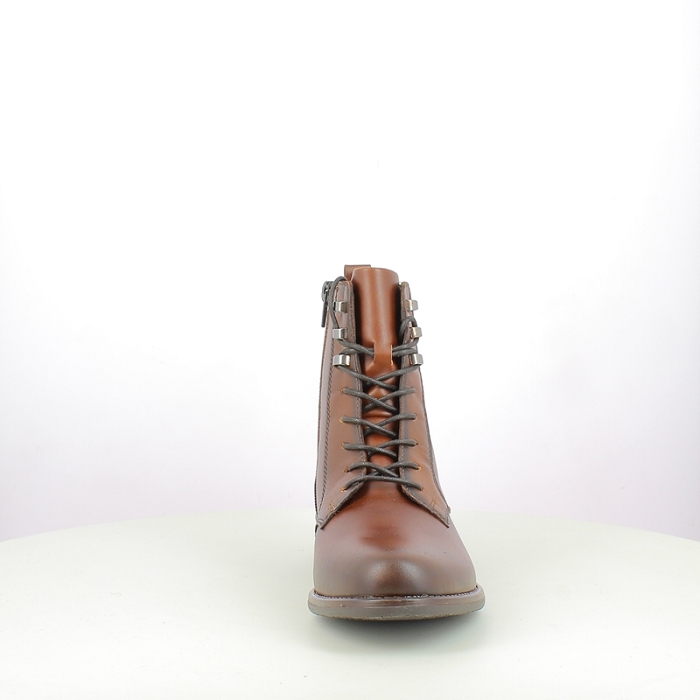 Remonte bottine d0f82.22 cuir lisse cognac lacet zip5379801_2