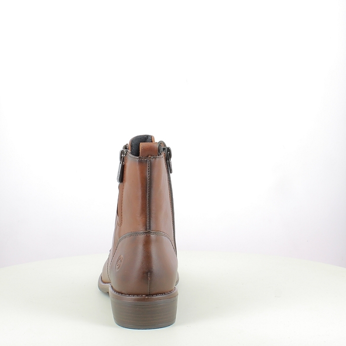 Remonte bottine d0f82.22 cuir lisse cognac lacet zip5379801_4