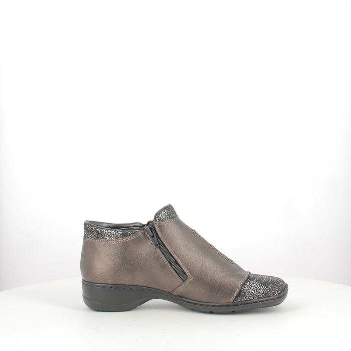 Rieker bottine 58388.25 cuir lisse bronze zip5380101_3