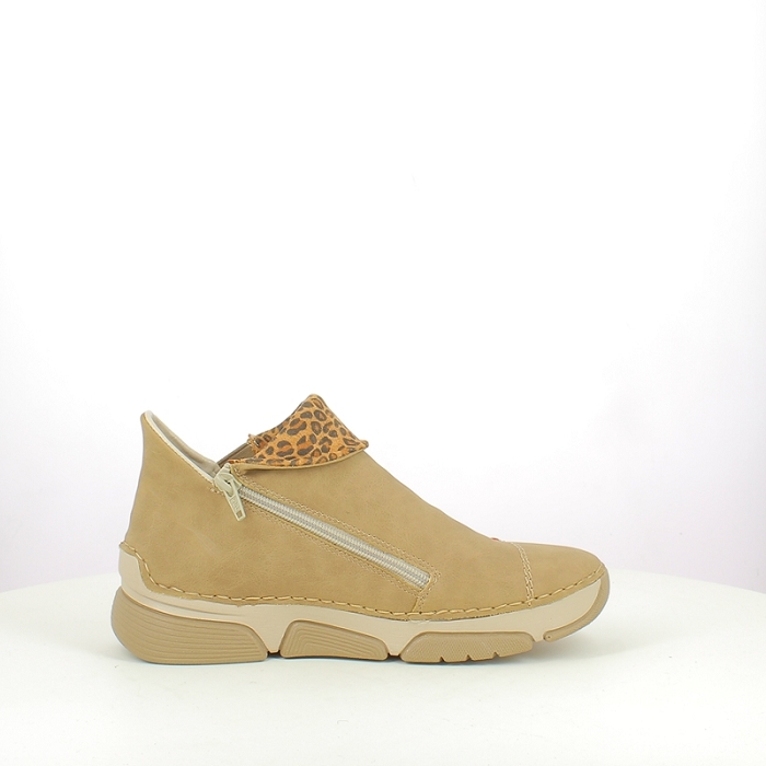Rieker bottine 45983.64 cuir lisse beige zip5380501_3