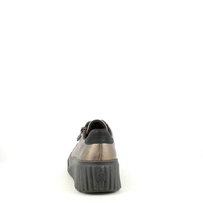 Rieker basket n2501.90 cuir lisse bronze lacet zip5380801_4
