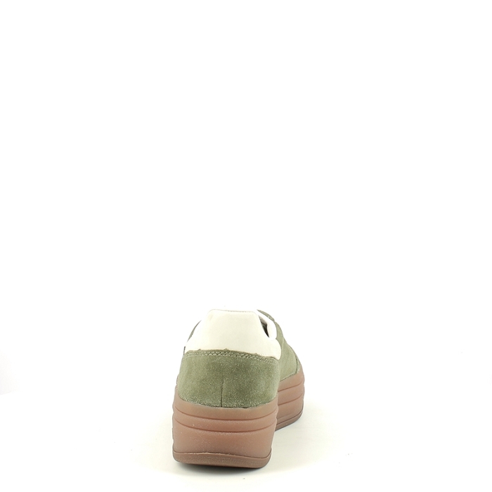 Rieker basket w3700 cuir velours kaki lacet5380902_4