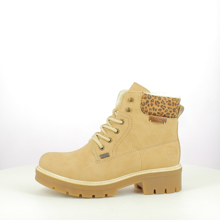 Rieker bottine y8118.60 nubuck beige lacet zip
