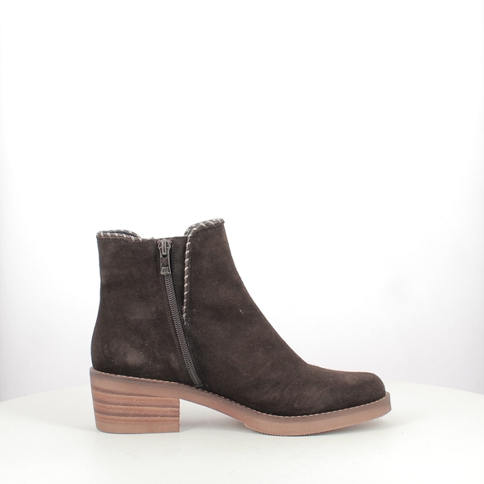 Dorking bottine d9545 cuir velours marron elastique5384401_3