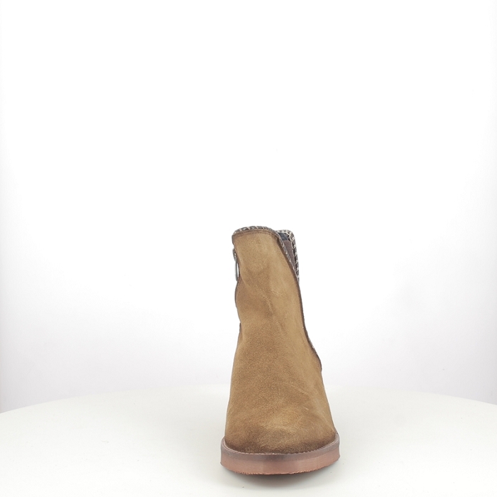 Dorking bottine d9545 cuir velours kaki elastique5384402_2