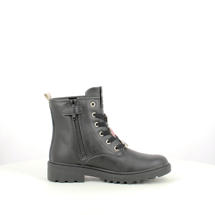 Geox fille j5620b cuir lisse noir lacet zip5387201_3