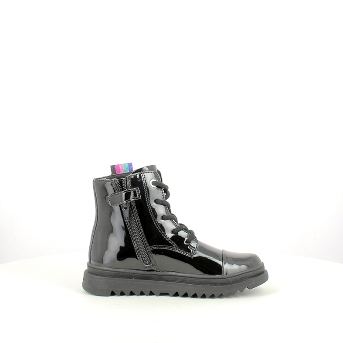 Geox fille j567xb vernis noir lacet zip5387301_3