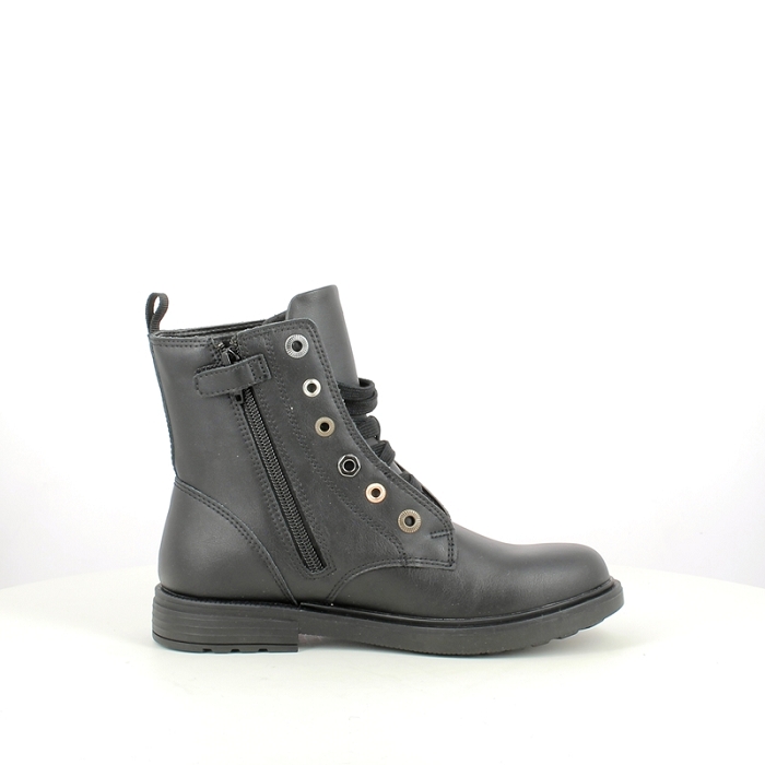 Geox fille j569qp cuir lisse noir lacet zip5387401_3