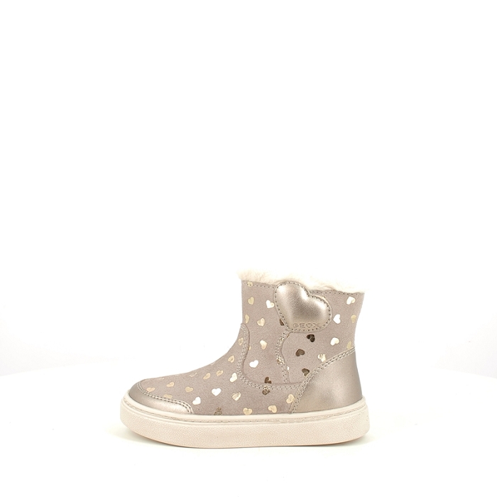 Geox premier pas b563hb cuir velours beige zip