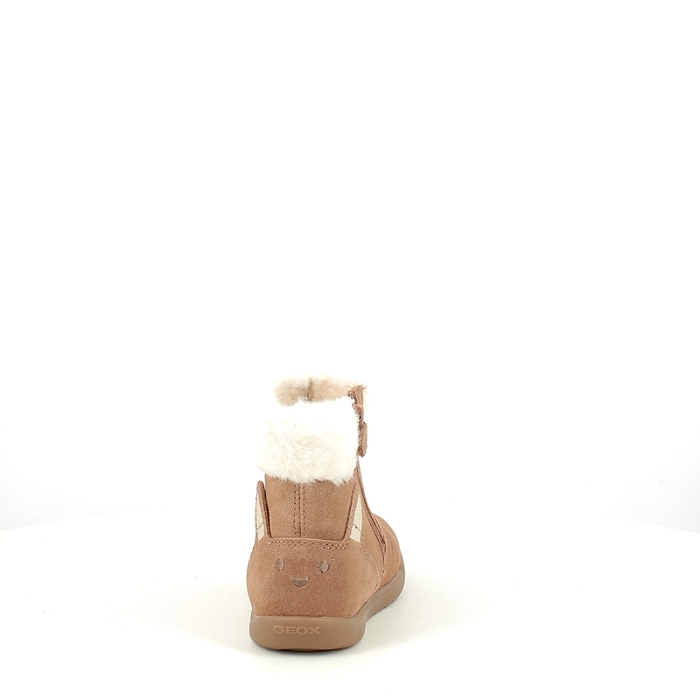 Geox premier pas b564pa cuir velours camel zip5387601_4