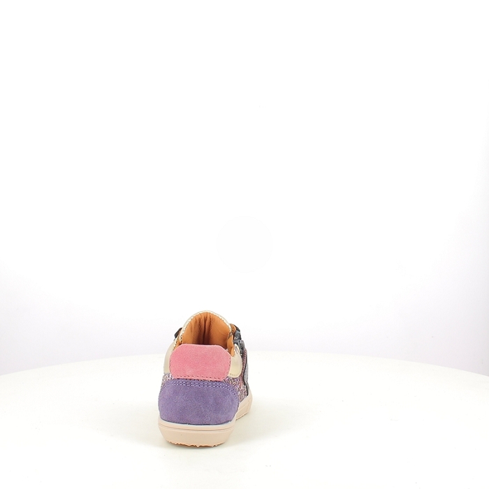 Bellamy premier pas noel cuir velours violet lacet zip5389401_4