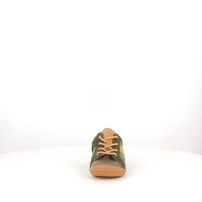 Bellamy debout gabin cuir lisse kaki lacet zip5389601_2