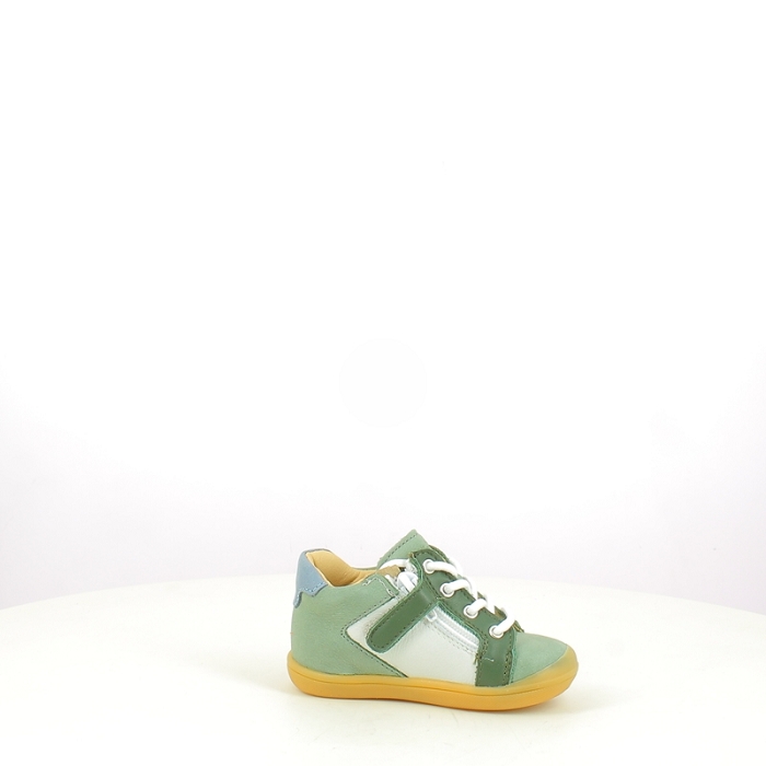 Bellamy debout gabin cuir lisse vert lacet zip5389602_3