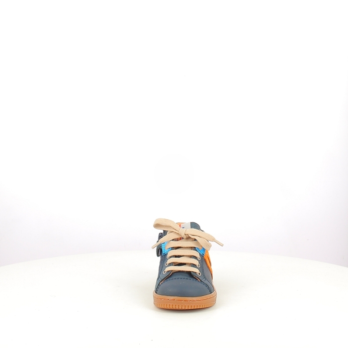 Babybotte romagnoli debout 7012b002 cuir lisse bleu lacet zip5389801_2