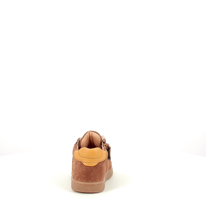 Babybotte romagnoli debout 7052b038 cuir velours cognac lacet zip5389901_4