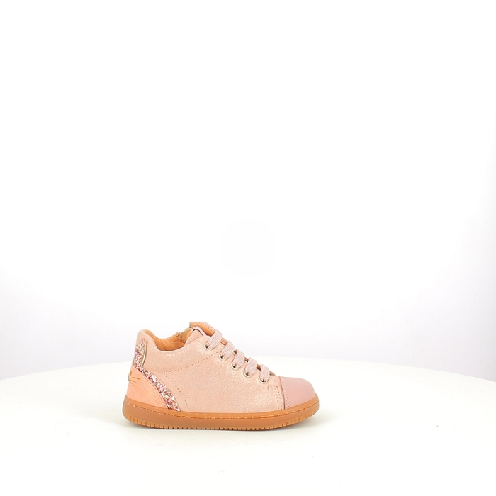 Babybotte romagnoli premier pas 7015b047 cuir velours rose lacet zip5390101_3