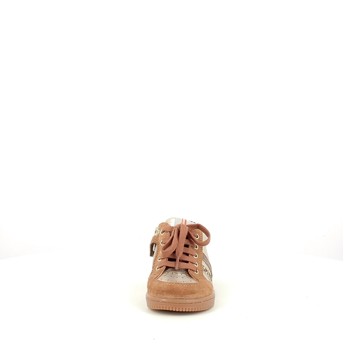 Babybotte romagnoli premier pas 7019b031 cuir velours or lacet zip5390201_2