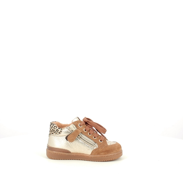 Babybotte romagnoli premier pas 7019b031 cuir velours or lacet zip5390201_3