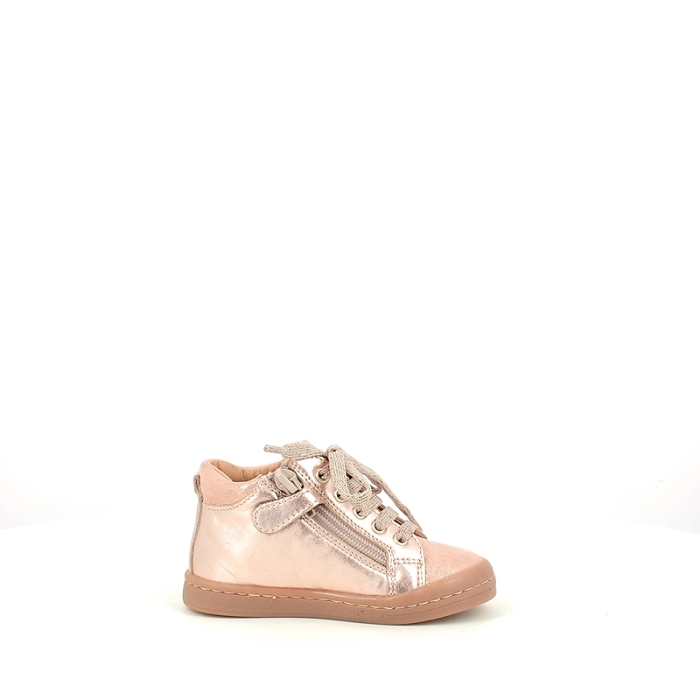 Babybotte romagnoli premier pas 7057b071 cuir lisse or lacet zip5390301_3