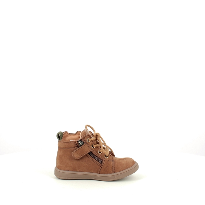 Gbb debout basile nubuck marron lacet zip5391601_3