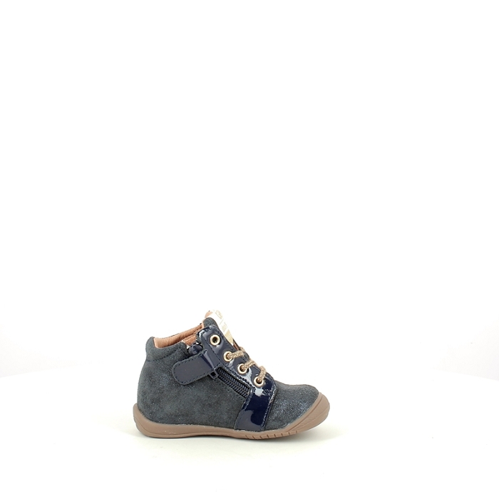 Gbb debout coquin cuir velours marine lacet zip5391901_3