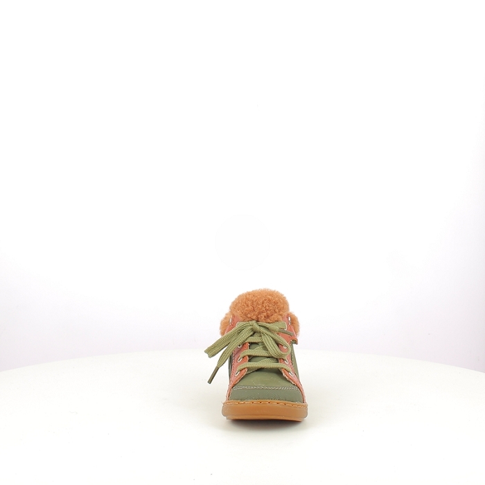 Shoo pom premier pas bouba zip wool nubuck kaki lacet zip5392401_2