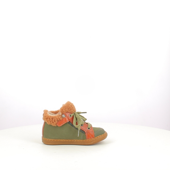 Shoo pom premier pas bouba zip wool nubuck kaki lacet zip5392401_3
