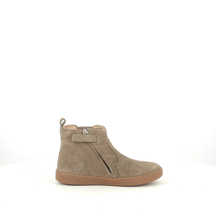 Shoo pom fille play new shine cuir velours kaki zip5392501_3