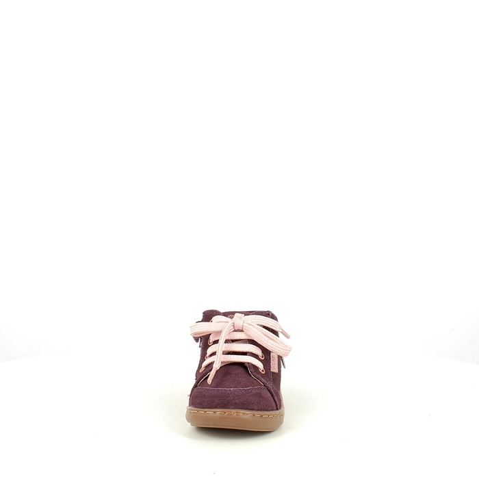 Shoo pom premier pas bouba plum cuir velours violet lacet zip5392801_2