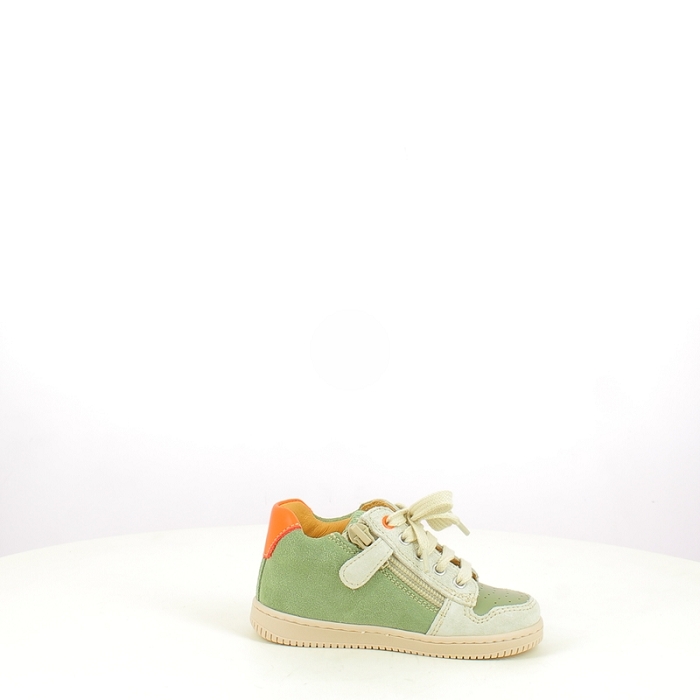 Babybotte romagnoli debout 8030b084 flouz cuir velours vert lacet zip5411301_3