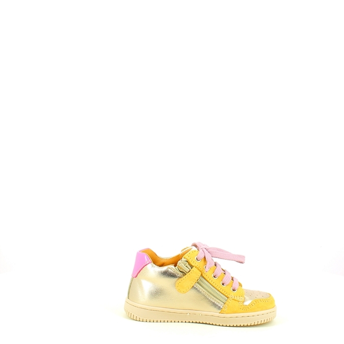 Babybotte romagnoli debout 8030b024 fidget cuir lisse or lacet zip5411701_3