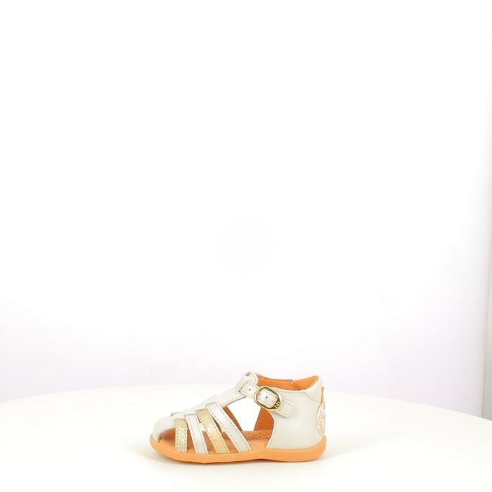 Babybotte romagnoli debout 8084b024 gabrielle cuir lisse ecru boucle