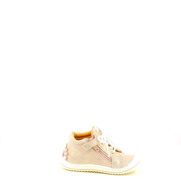 Gbb debout flexoo cuir lisse rose lacet zip5414801_3