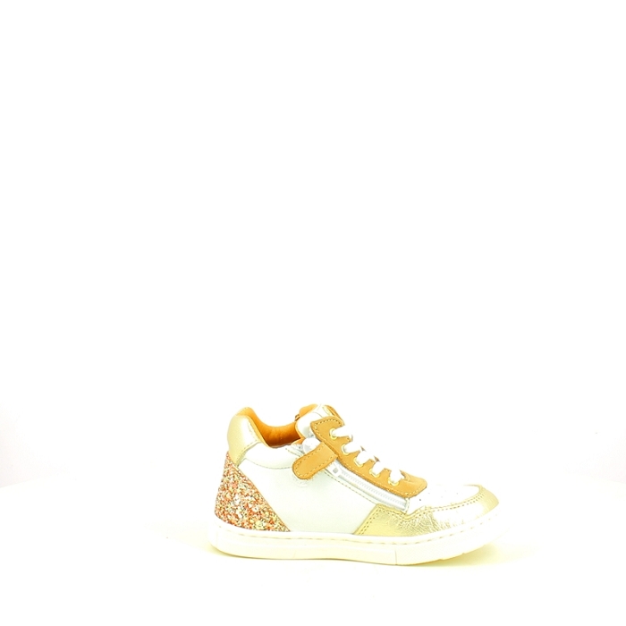 Gbb premier pas givre cuir lisse blanc lacet zip5415101_3